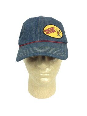 Disney Mickey Mouse Patch Denim Baseball Cap Hat Adjustable Strap